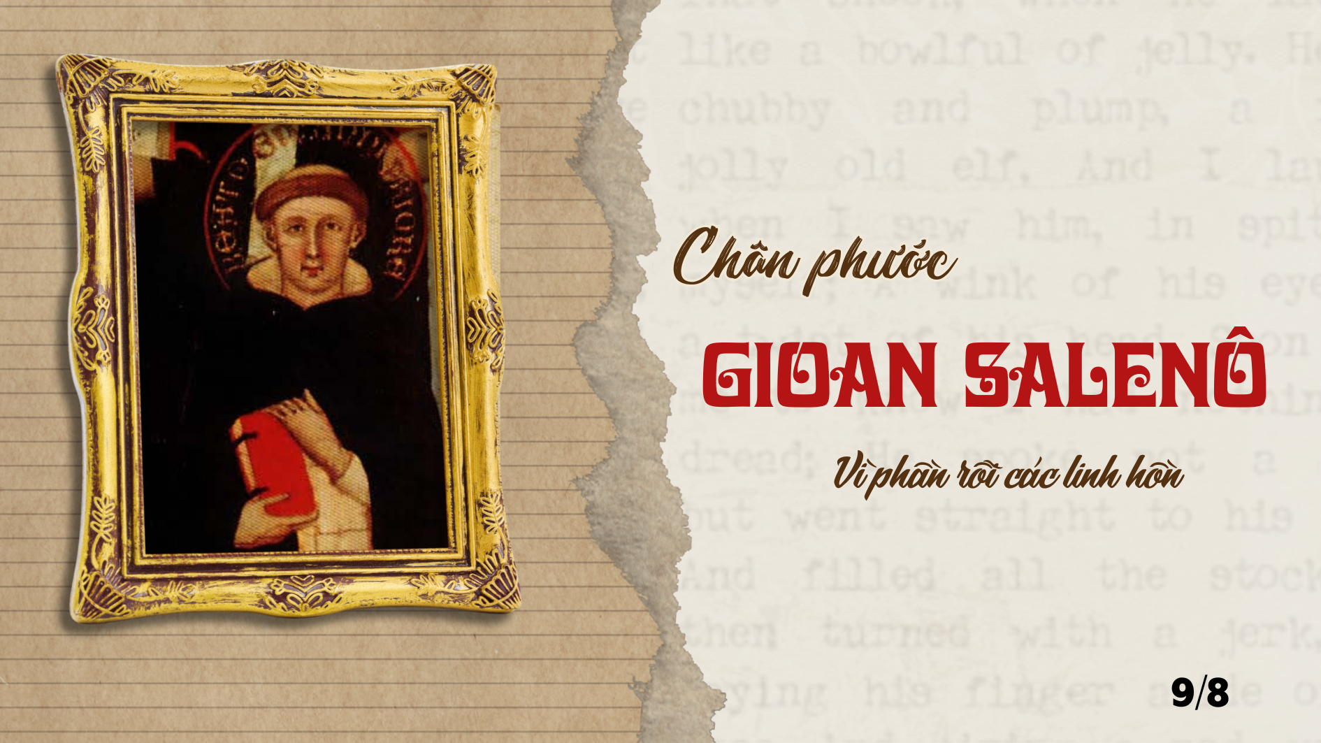 Ngày 09/8 - Chân phước Gio-an Sa-le-nô